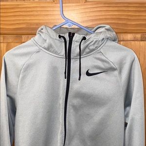 Gray Nike Zip-up Hoodie